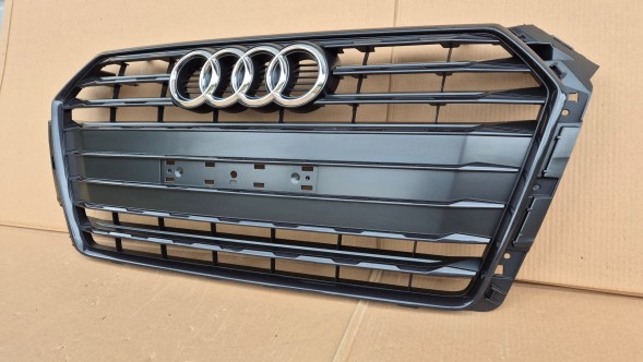 Audi OE GRILL ATRAPA CHŁODNICY AUDI A4 B9 8W0 PRZEDLIFT 2015-2019 BLACK BOGATA MAŁA TABLICA Решітка радіатора GRILL Audi A4 B9 8W0 8W 15-19 BLACK OE 8W0853651BR AB НОВА