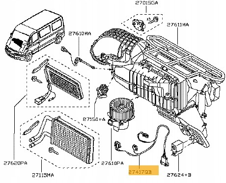 Renault OE 7701059143 Oe nissan новий внутрішній вентиляторний промінь interstar movano a master ii ory