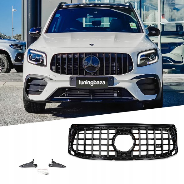 Китай GR026004 Решітка радіатора Mercedes GLB X247 W247 Panamericana AMG GT Чорний глянець 19-23