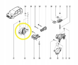 Renault OE 113757824R Оригінал renault лапа подушка двигуна megane iv scenic iv talisman 1.5dci