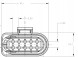 e-connectors 42121500/1J0973735/493577-2/A0145456226/100 Вилки 1J0973735 (набір 100 шт. - тільки корпус)