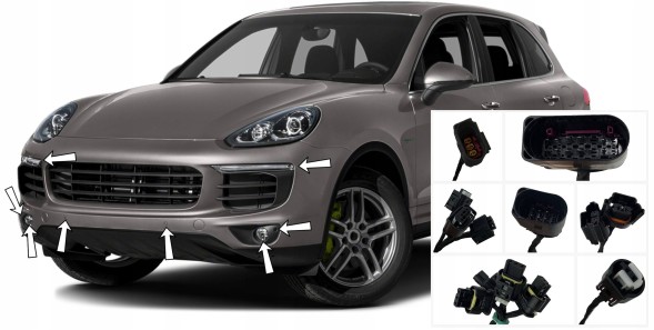 112&amp;tech WC-08-F Джгут датчиків PDC, електричний джгут бампера PORSCHE CAYENNE 7P5 14-17р.