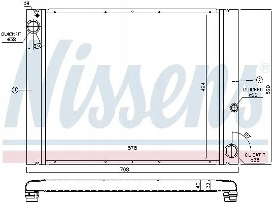 Nissens 64325 Радіатор охолодження 64325 nissens