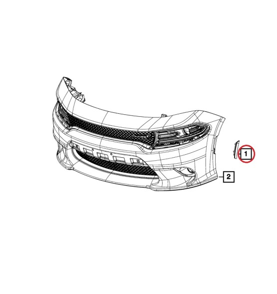 Dodge OE 68214404AA MOPAR - габаритний ліхтар, правий, переднього бампера Charger 2015-2023