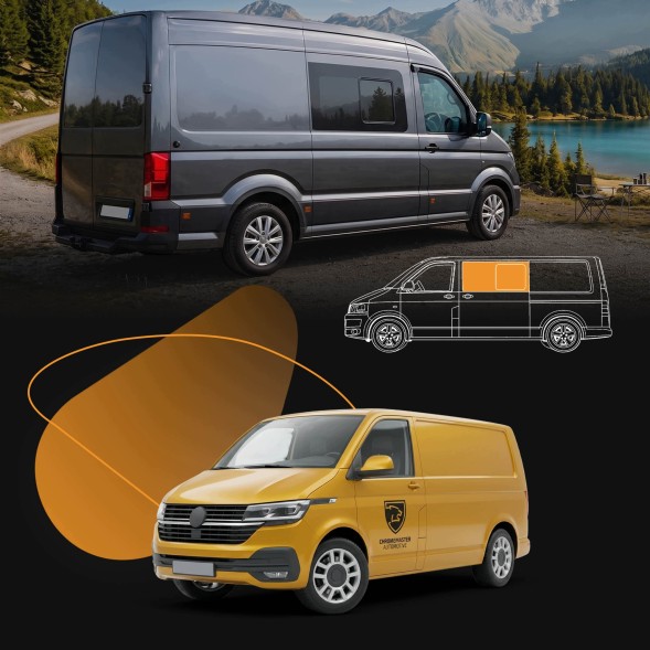 CHROMEMASTER CH-GL-0223-R89 Переднє праве розкривне бічне скло для VW TRANSPORTER T6.1 2019-2023