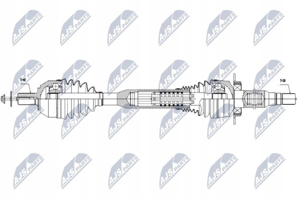 NTY NPW-VV-057 Nty npw-vv-057 карданний вал