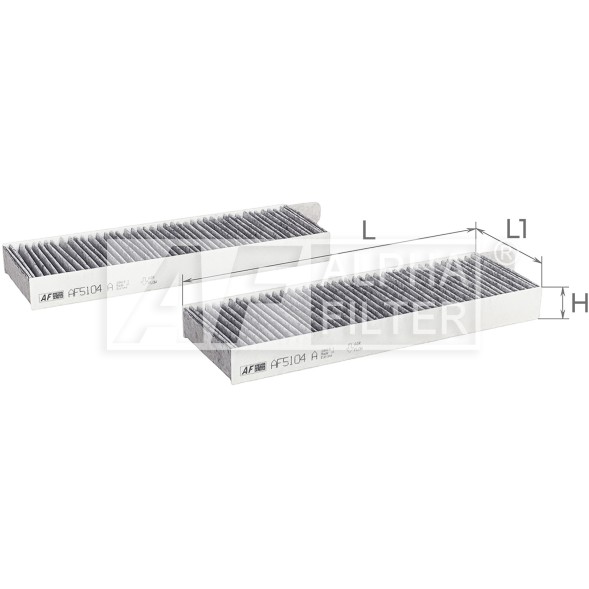 AF5104a 2 ALPHA FILTER Фільтр салону к т 2 шт
