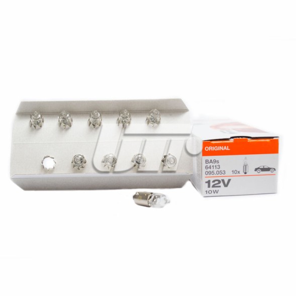 64113 OSRAM Автолампа Osram 10W 12V BA9S