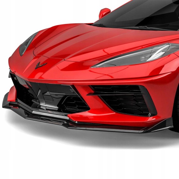 Китай 000-CORV20-CSVZR1 Спойлер-накладка на бампер VZR1, чорний глянс, CHEVROLET CORVETTE C8 2020-24