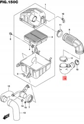 Suzuki OE GP|13830-84A01, 1383084A01 SUZUKI ORYGINAŁ SUZUKI JIMNY 1.5 ДИЗЕЛЬ ТРУБКА ПОВІТРЯНИЙ ШНУР ОРИГІНАЛ