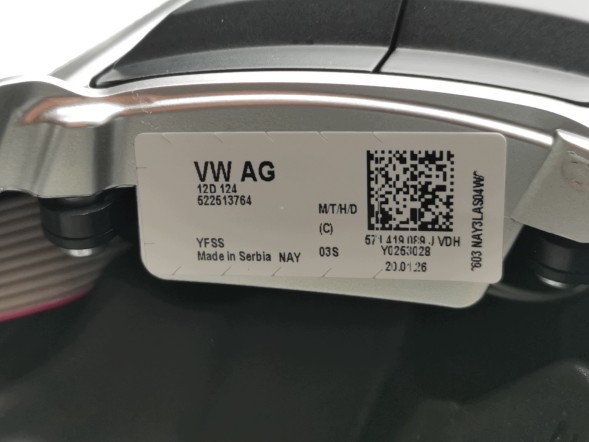 Volkswagen OE 571419089J, DWP544141OE Багатофункціональне шкіряне кермо для VW Tayron T-Roc Tiguan III 571419089J VDH