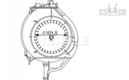Mahle AB 266 000S Повітродувний вентилятор припливу ab 266 000s mahle