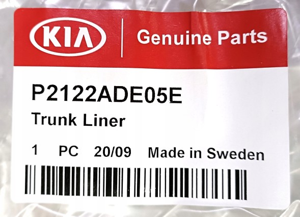 Kia OE P2122ADE05E Kia Sorento 2020+ Килимок в багажник NEW OE