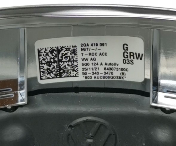 Volkswagen OE 2GA419091G, DWP2GA419091GOE Багатофункціональне кермо VW T-Roc 2GA419091G Нове оригінальне
