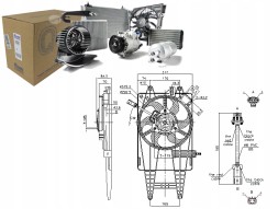 Nissens PRO/85162 NIS Вентилятор радіатора (з корпусом) fiat idea punto l + асистент зіткнення #34
