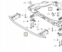 Volvo OE 32246766 VOLVO V60 S60 II 2018- НИЖНЯ БАЛКА ПЕРЕДНЬОГО БАМПЕРА