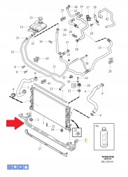 Polcar 30723204 ПЕРЕДНЯ ПАНЕЛЬ (ПОСИЛЕННЯ) VOLVO S40/V50 MS/MW 10.03--
