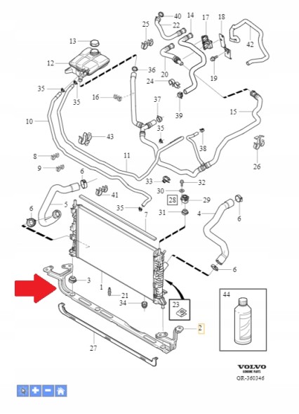 Polcar 30723204 ПЕРЕДНЯ ПАНЕЛЬ (ПОСИЛЕННЯ) VOLVO S40/V50 MS/MW 10.03--