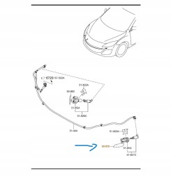 Mazda OE BHB6518H181 Насадка ліва омивача - Mazda 3 BL BHB6518H1 81