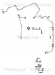 Triscan 9010 29019 901029019 Трубопровід кондиціонера audi a4, a5 2.0 tdi 08-17