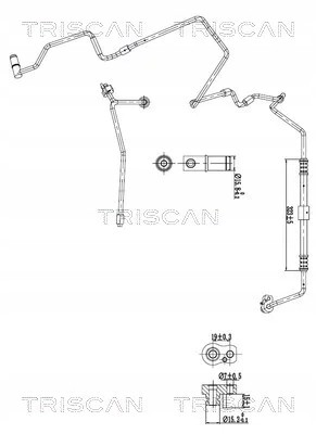 Triscan 9010 29019 901029019 Трубопровід кондиціонера audi a4, a5 2.0 tdi 08-17