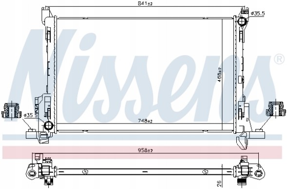 Nissens 630793 Радіатор, система охолодження двигуна nissens 630793