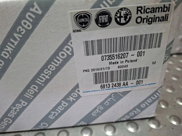 Fiat OE S26337902 Бленда заслінки хром 0735516207 fiat 500 2007-