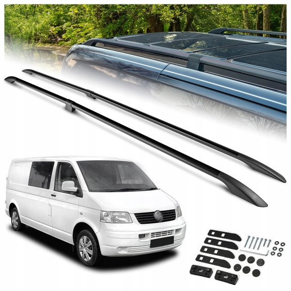 CHROMEMASTER OM-RR-D0037LB-003 Багажник на дах (рейлінги) для VW TRANSPORTER V T5 2003-2015 LONG | ДОВГИЙ
