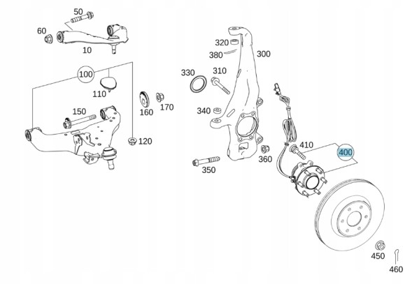Mercedes-Benz OE A4703340300 Підшипник колеса Mercedes Klasa X W470 передній