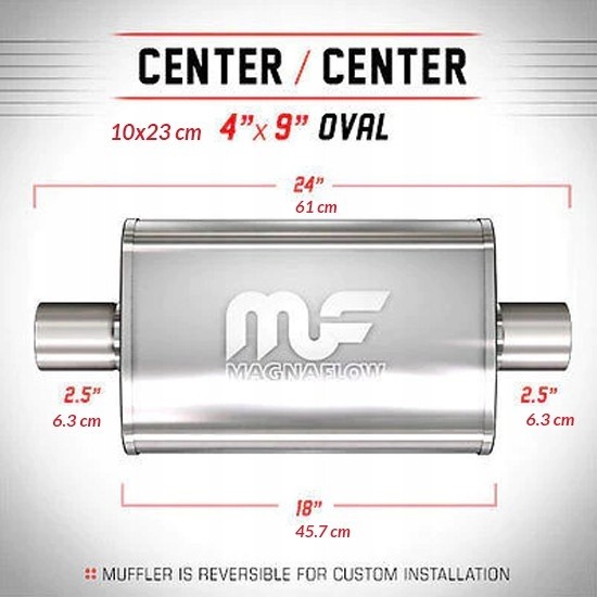 Magnaflow Глушник MagnaFlow 4x9 2.5"/2.5" 63мм / 63мм 11246
