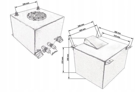 Turboworks MP-ZP-035 Бак для палива 20л silver