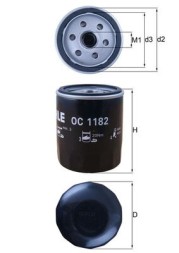 OC1182 MAHLE ORIGINAL Фільтр мастил