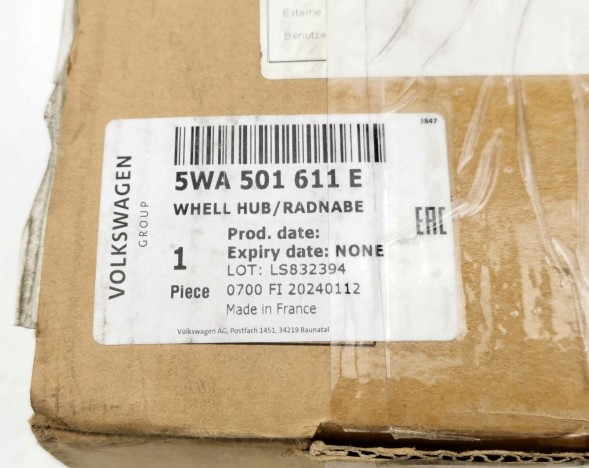 Volkswagen OE 5WA501611E, DWP524970OE ПІДШИПНИК СТУПИЦІ КОЛЕСА VW TIGUAN III 571 5WA501611E ОРИГІНАЛ