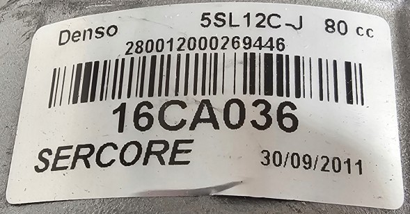 Sercore КОМПРЕСОР КОНДИЦІОНЕРУ TOYOTA YARIS / YARIS VERSO 1.5 DENSO - 16CA036