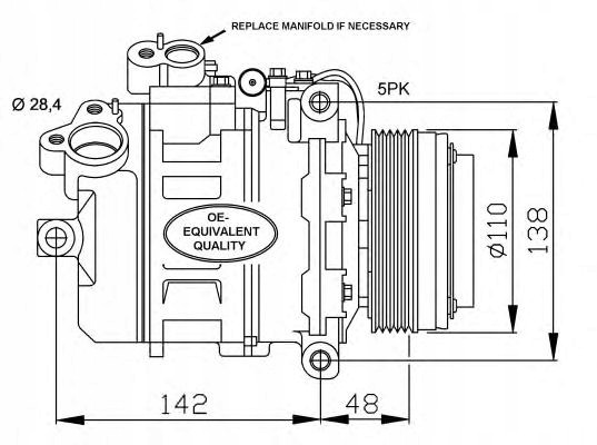 NRF 32123 Nrf компресор кондиціонера bmw 320i 98-00
