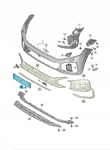 Volkswagen OE 760807287M9B9 Рамка номерного знака ASO VW