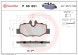 P50051 BREMBO Комплект гальмівних колодок з 4 шт дисків