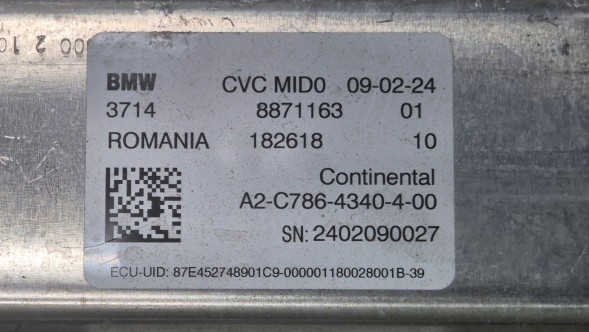 BMW OE STEROWNIK ZAWIESZENIA CVC MID0 BMW iX I20 Блок керування підвіскою Модуль CVC MID0 BMW iX I20 OE 8871163 ОРИГІНАЛ