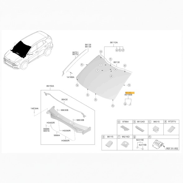 ECP MOBILITY 86190-R2000 | 86190R2000 | 86190 R2000 | 86190.R2000 | KIA | SPOTAGE | V | 5 Лівий трикутник крила (захист) ECP MOBILITY для KIA Sportage V 86190-R2000