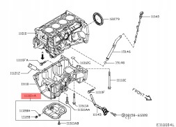 Nissan OE 111101KA1A, 11110-1KA1A ORYGINAŁ NISSAN QASHQAI J10 06-14 |1.6 БЕНЗИН| МАСЛЯНА ЧАША 11110-1КА1А ОРИГІНАЛ