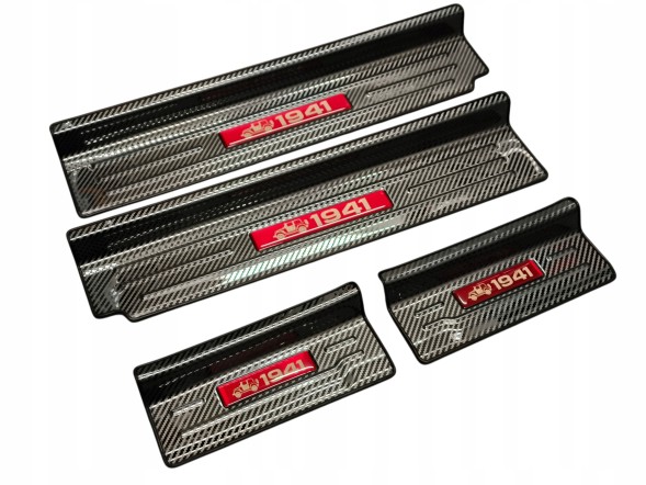 7Mot 777654 Накладки на пороги JEEP WRANGLER JL 4 ДВЕРІ CARBON Ювілейні 2018-2025
