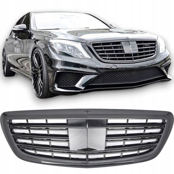Green Parts GRILL ATRAPA MERCEDES W222 AMG OPTIK 13-20 BLACK DISTRONIC ГРИЛЬ АТРАПА МЕРСЕДЕС W222 AMG OPTIK 13-20 BLACK DISTRONIC