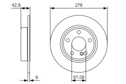 0986479A03 BOSCH ДИСК ГАЛЬМIВНИЙ ЗАДНIЙ
