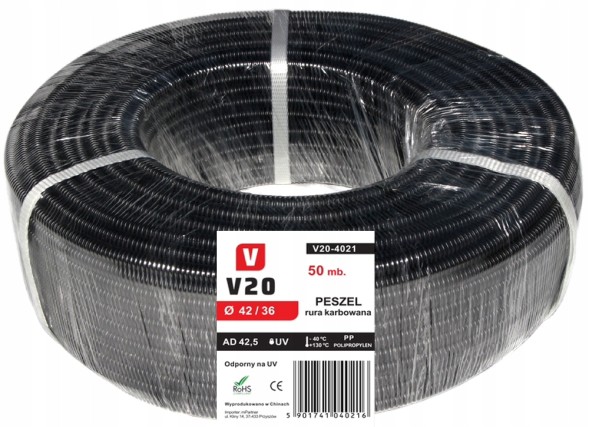 mPartner V20-4021 АВТОМОБІЛЬНИЙ ЗАХИСНИЙ ГОФРОШЛАНГ V20, ДІАМЕТР 42/36 мм, 50 м