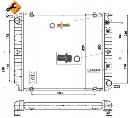 NRF 514782 Радіатор охолодження nrf 514782