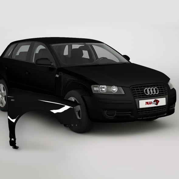 282020274 BLU Бризковик AUDI A3 8P LZ9W правий чорний 03-08 передній OCYNK EbonySchwarz