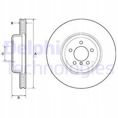 Delphi BG9158C Гальмівний диск передній л/п bmw 3 (f30, f80), 3 (f31), 3 gran turismo
