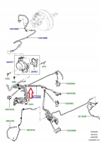 Land Rover OE Вакуумний джгут OEM LR076025 - 4.4D 448DT TDV8
