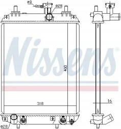 Nissens 617548 Охолоджувач води 617548 nissens daihatsu subaru