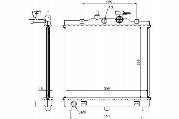 Nissens NIS66654(iMOTO) Охолоджувач двигуна kia picanto 1.0/1.1 04.04- niss + набір водія #37